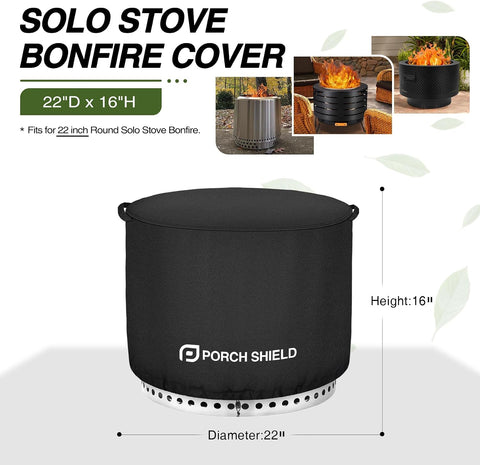 Porch Shield Waterproof Round Solo Stove Bonfire Cover 22 inch