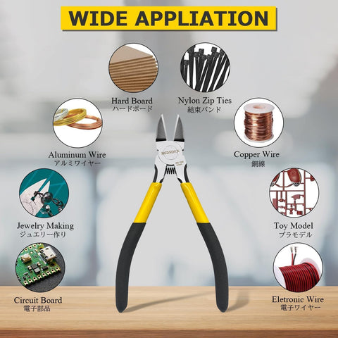 BOOSDEN Wire Cutter 6.5 inch Cutting Pliers Diagonal Cutter Metal Snipper