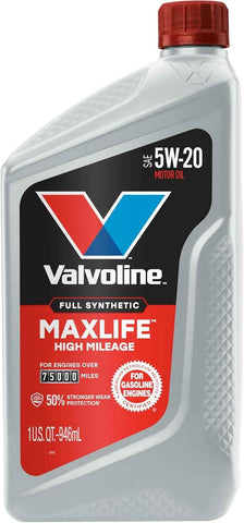 Valvoline MaxLife High Mileage Full Synthetic 5W-20 Motor Oil 1 Quart
