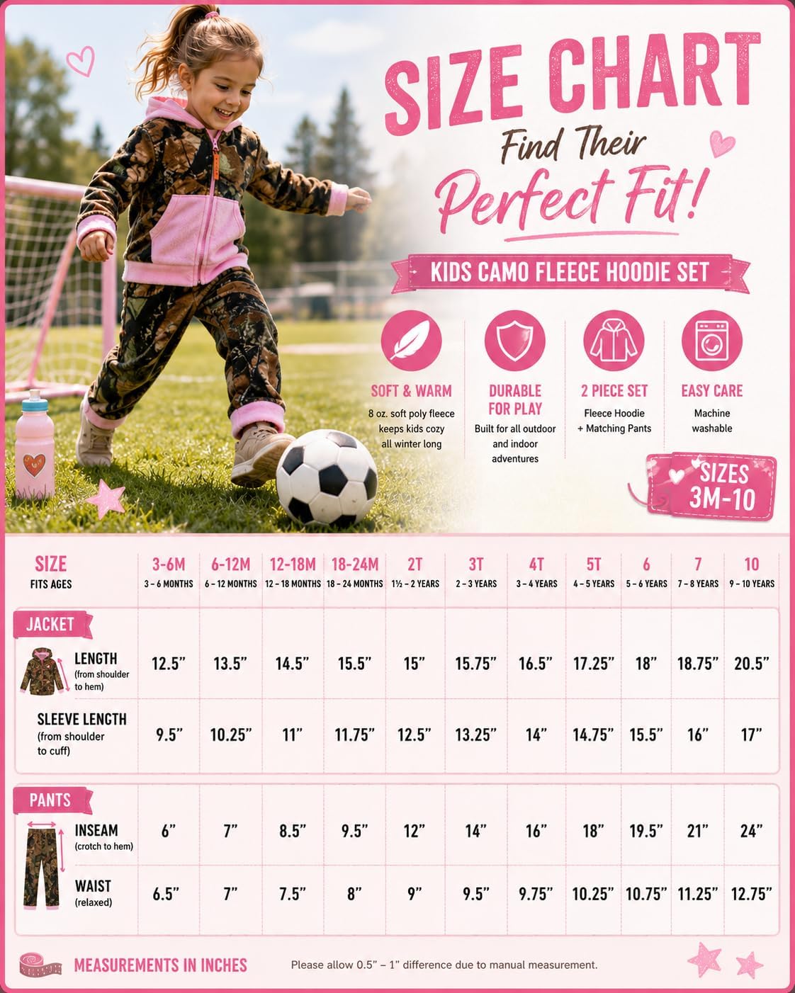 TrailCrest Toddler Blaze/Camo Fleece Hoodie & Pants 2-Piece Outfit