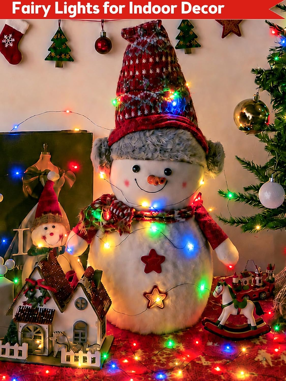 4 Pack 50 LED Battery Operated Fairy Christmas Lights, 16.4 FT Multicolor