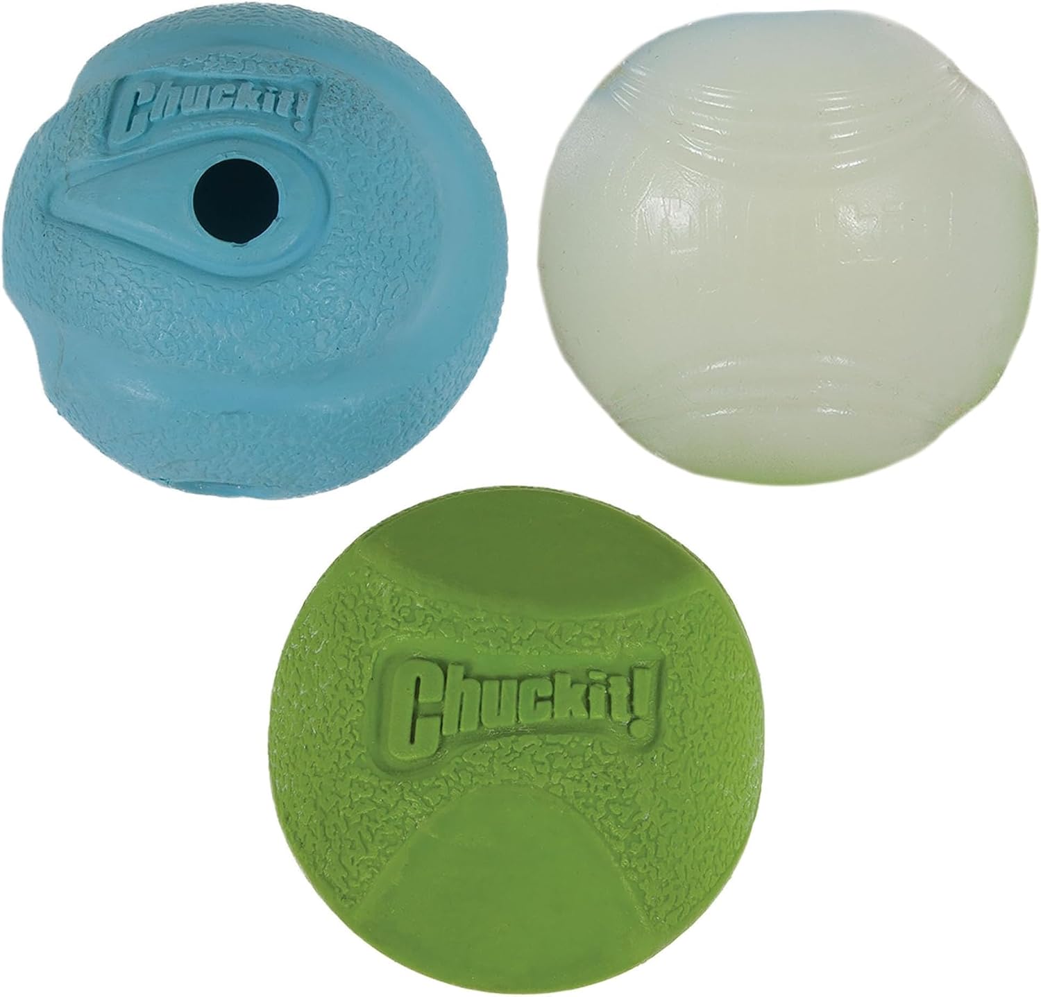 Chuckit Gen 1 Fetch Pack Dog Balls - Interactive Dog Toys, High-Bounce Fetch Ball, Floating Ultra and Rugged Balls, Durable - Size Medium, 2.5-inch Diameter, Set of 3
