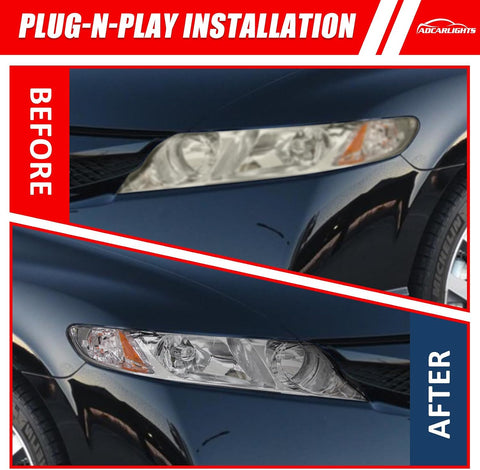 for 2006-2011 Honda Civic Halogen Headlight W/O Bulbs