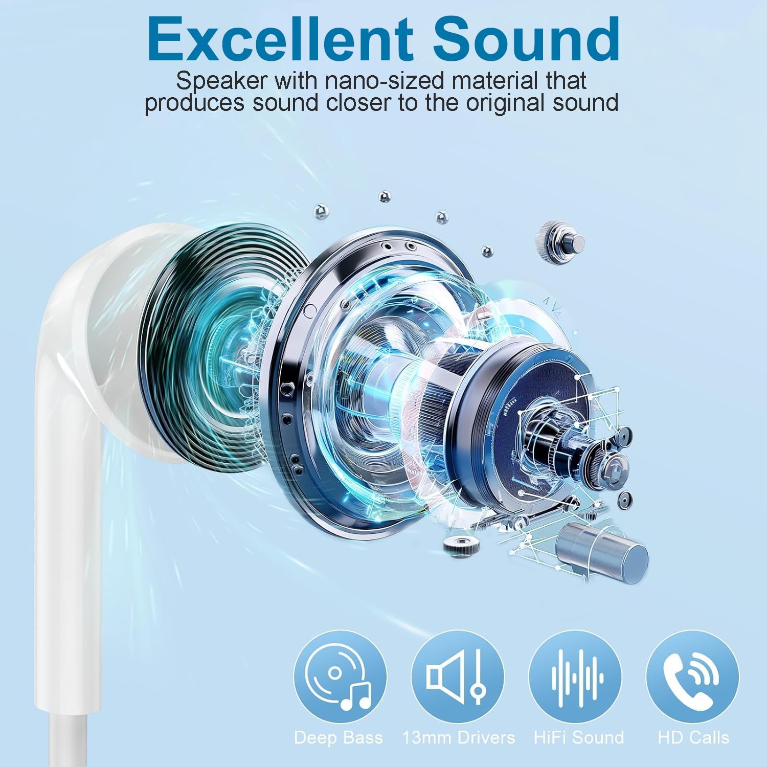1 Pack-USB C Headphones for iPhone 17/16/15 Pro Max,Type C Earbuds Wired Earphones with Mic & Remote Control Noise Cancelling for iPhone 17/16/15 Plus/Air/Pro, iPad Pro, Galaxy S25/S24/S23/S22,Note 20