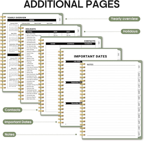Taja Planner 2026-2027, 8.5" x 11" Calendar Planner, Jul 2026-Jun 2027