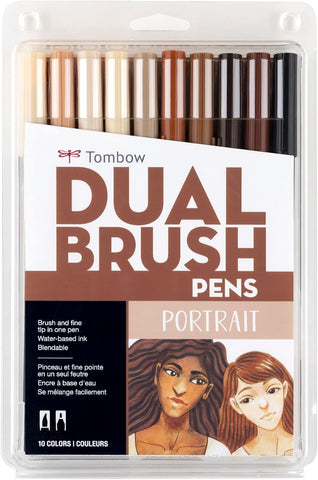 Tombow Dual Brush Pen Art Markers (10-Pack, Retro)