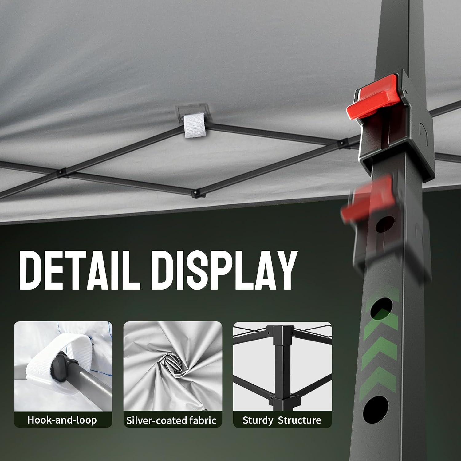 CROWN SHADES 10x10 Pop Up Canopy Tent, Outdoor Canopy, White