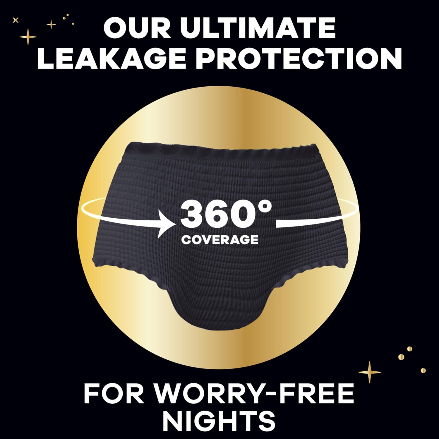 Always ZZZ Overnight Disposable Period Underwear for Women Extra Large/2LX, 360° Coverage for Worry-Free Nights, 14 Count (2 Packs of 7)