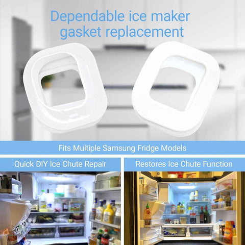 DA97-12594A Ice Chute Gasket Cap Replacement for Samsung Refrigerator - Compatible with RF28HMEDBSR RF28JBEDBSR Models - Durable Ice Maker Gasket