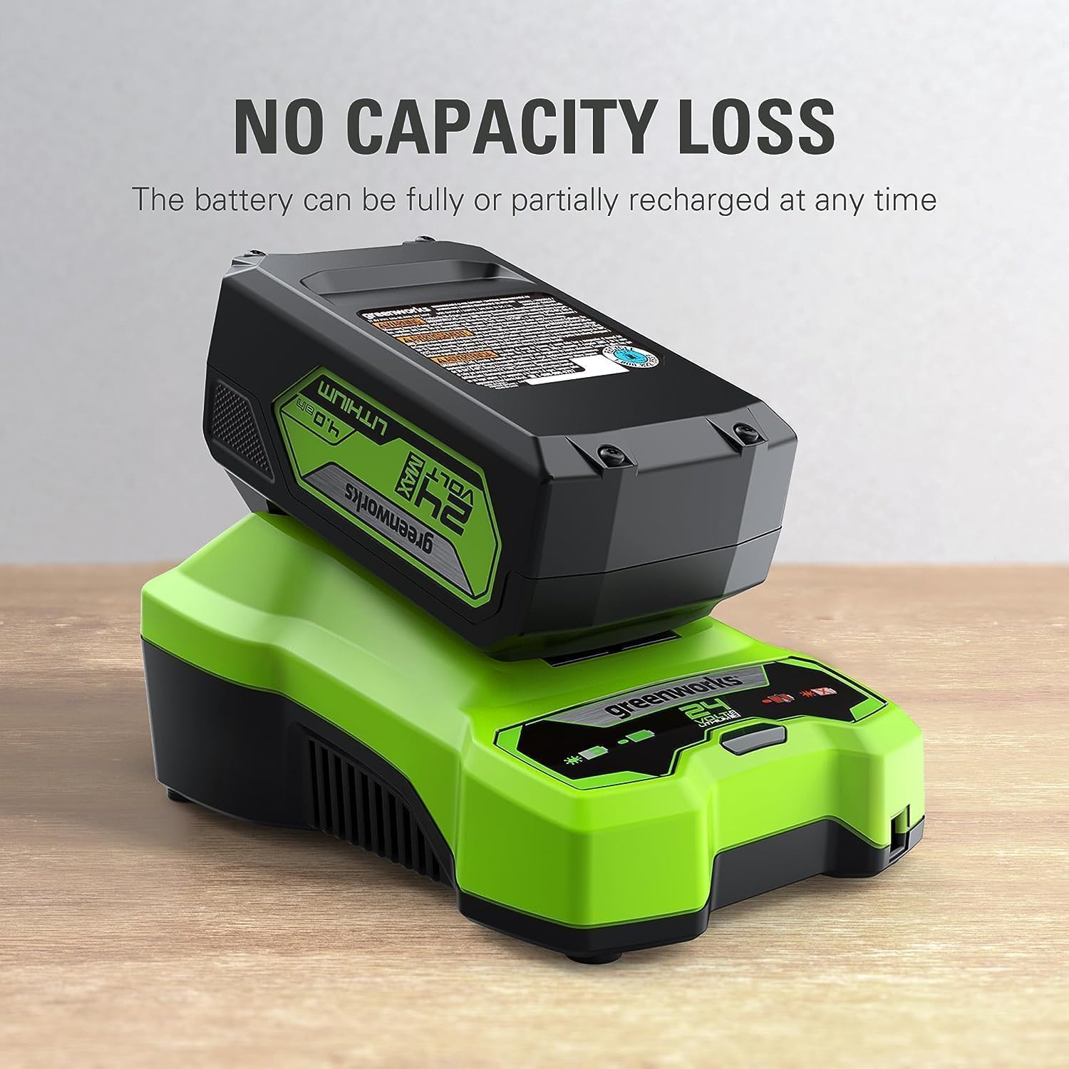Greenworks 24V 4.0Ah Lithium-Ion Battery (Genuine Greenworks Battery/ 125+ Compatible Tools)