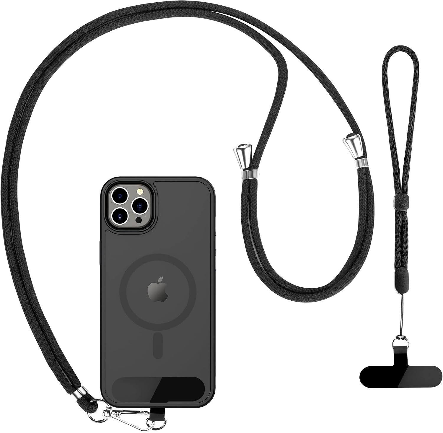 CACOE Cell Phone Lanyard, Black, 2 Pcs