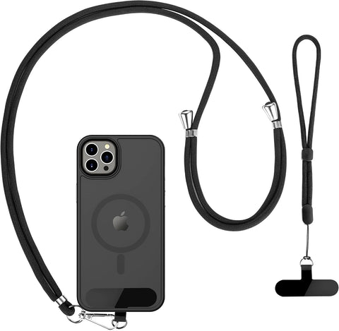 CACOE Cell Phone Lanyard, Black, 2 Pcs