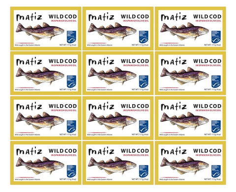 Matiz Wild Cod in Olive Oil, 12 Pack