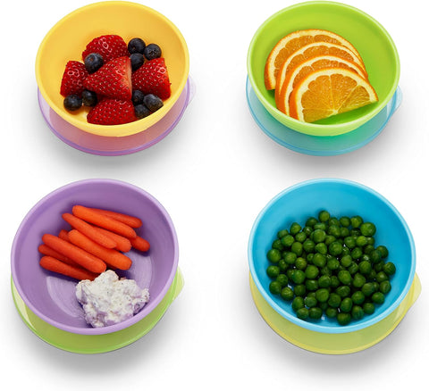 Munchkin® Love-a-Bowls™ 10 Piece Baby Feeding Set, Includes Bowls with Lids and Spoons, Multicolor