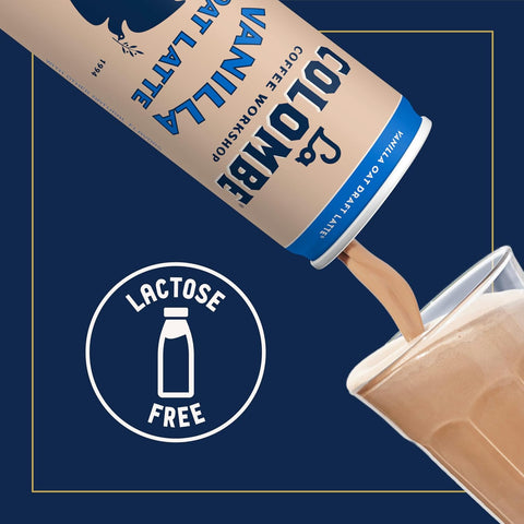 La Colombe Coffee, Oatmilk Vanilla Latte, 11 fl oz Cans (Pack of 12), Coffeehouse Quality Cold Brew, Specialty Grade Coffee Beans, Ready-to-Drink On-the-Go