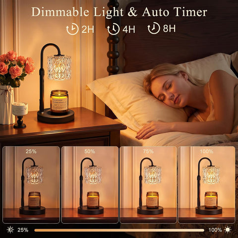 Candle Warmer Lamp with Timer, Birthday Gifts for Women, Room Decor, Black