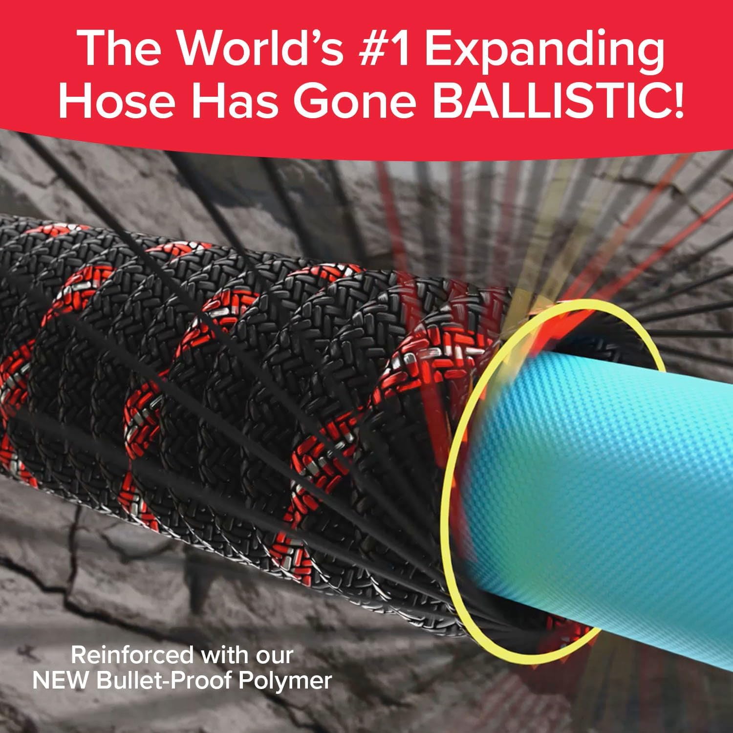 Pocket Hose Ballistic 50 FT Expandable Garden Hose, No-Kink, As Seen on TV
