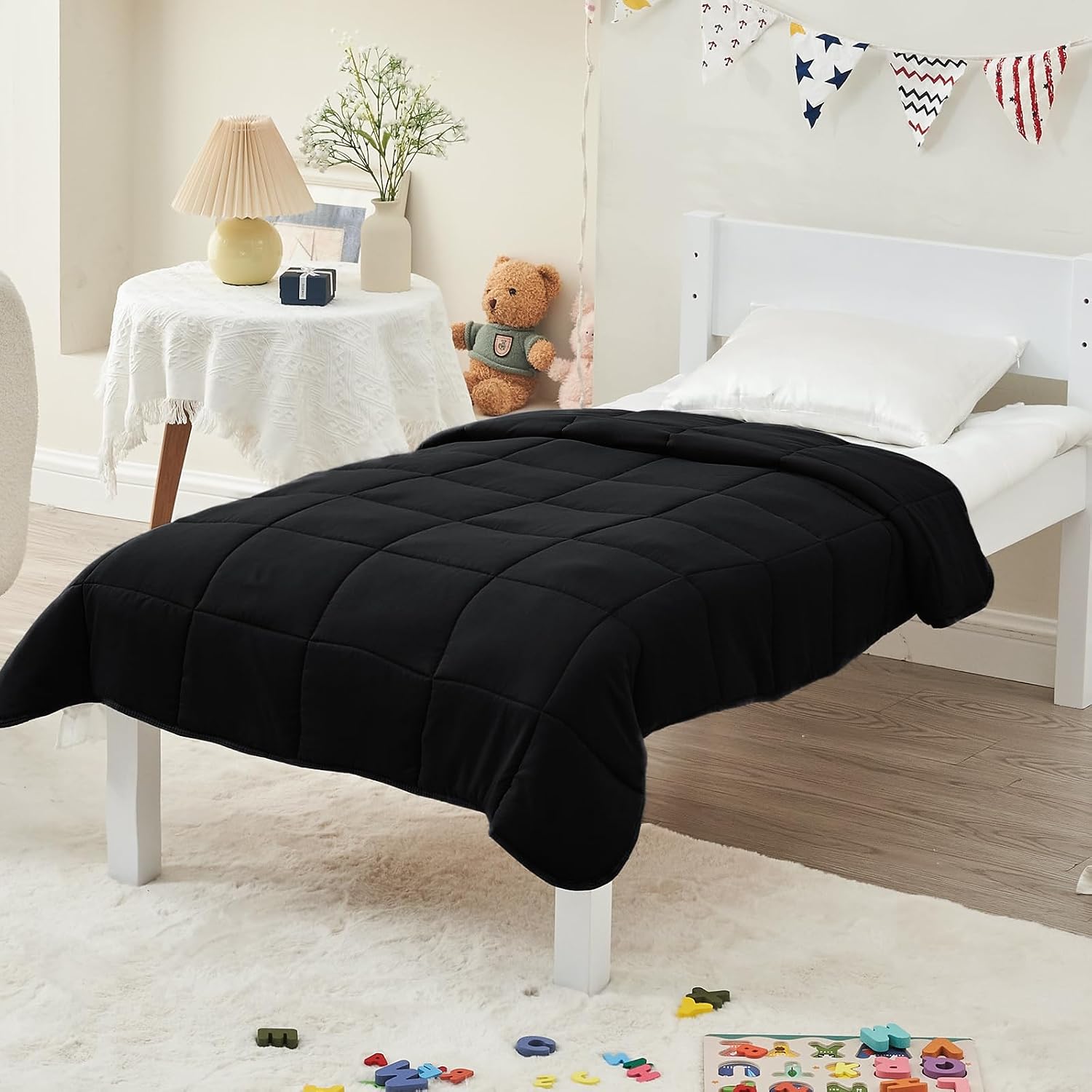 yescool Weighted Throw Blanket 5lbs, 36" x 48", Black