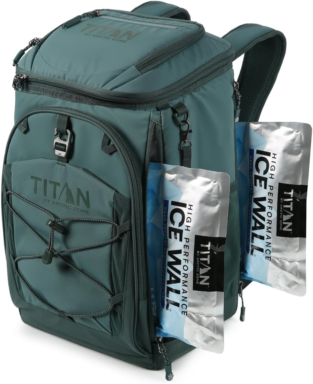 Titan Deep Freeze Ice Wall Backpack Cooler 30 Can Cooler Bag with Ice Packs