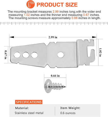 2 Pack 8269145 Dishwasher Mounting Bracket with Screws - Fit for Whirlpool Kenmore Kitchen-Aid Dishwasher, Replace WP8269145 WP8269145VP Undercounter Dishwasher Bracket 365 Days Warranty by Beaquicy