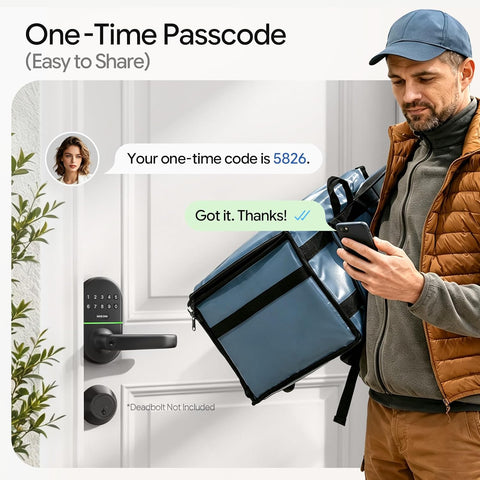 Keypad Door Lock with Handle, Smart Keyless Entry with Code for Front Door