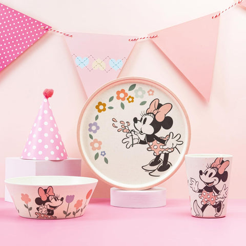 Zak Designs Minnie Mouse Kids Dinnerware Plate, Bowl & Tumbler, 3-Piece Set