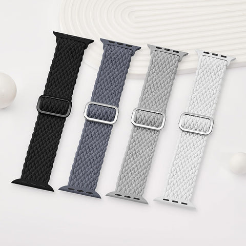 Braided Stretchy Solo Loop Compatible for Apple Watch Band 38mm 40mm 41mm 42mm 44mm 45mm 46mm 49mm for Women Men, Nylon Elastic Straps Wristbands for iWatch Series 10 9 8 7 6 SE 5 4 3 2 Ultra Ultra 2