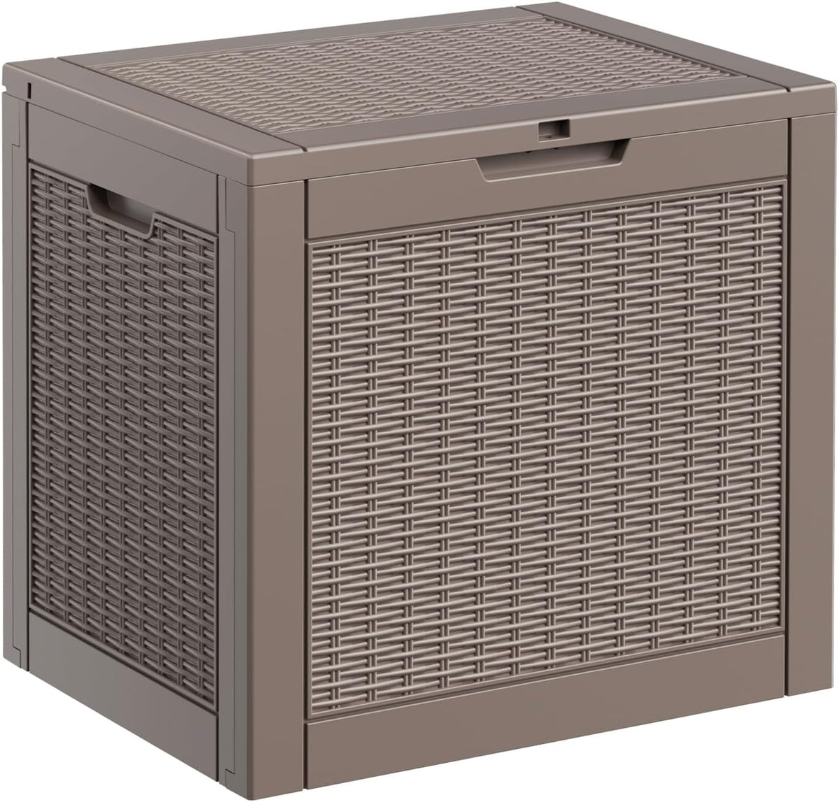 DRATO 36 Gallon Outdoor Storage Box Waterproof, Lockable Resin Deck Box with Lid for Patio Furniture Bench, Pool Garden Tools, Weatherproof Outside Storage Bin for Backyard Porch (Grey, 36 Gallon)