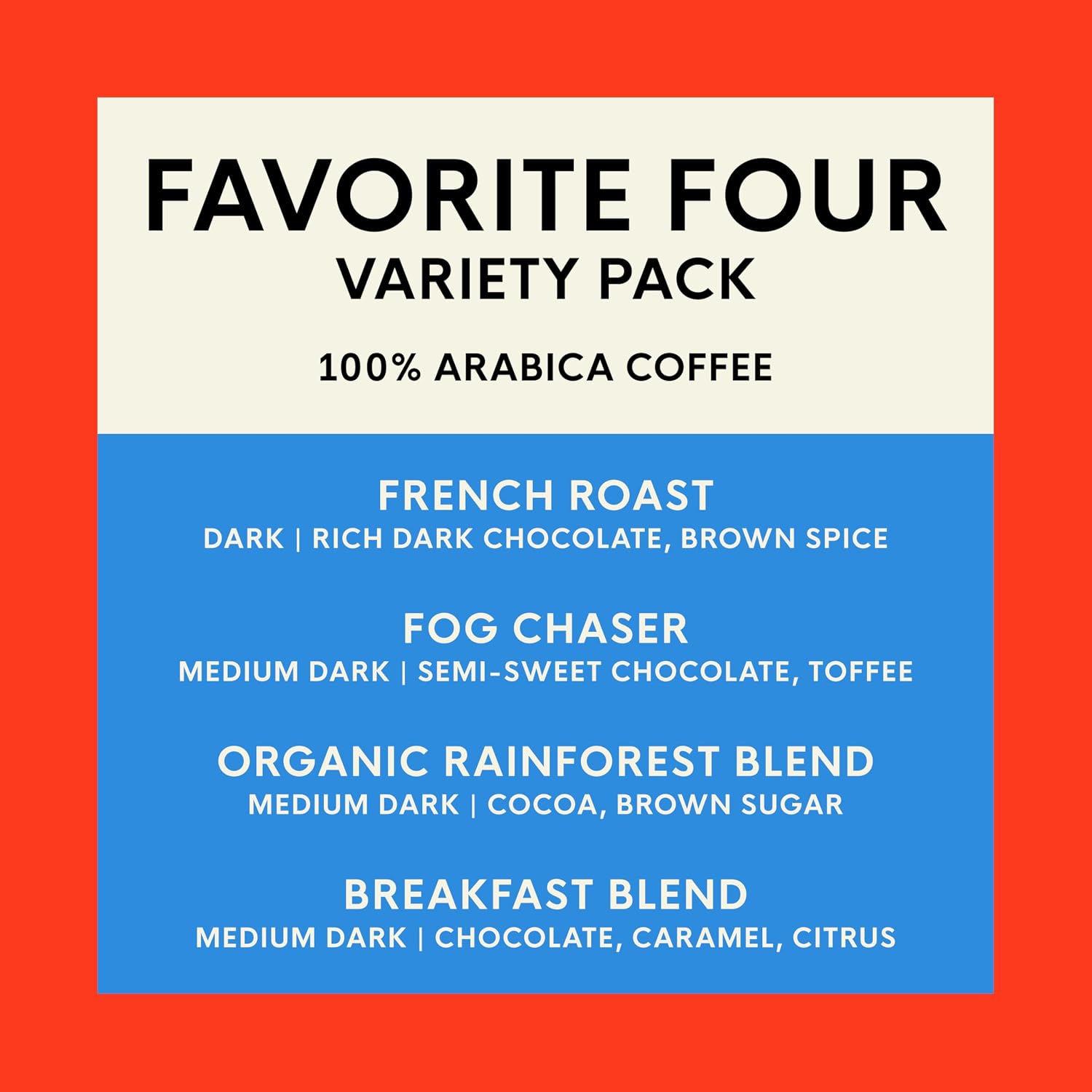 San Francisco Bay Variety Pack Original K-Cup Compatible Coffee Pods, 80 ct