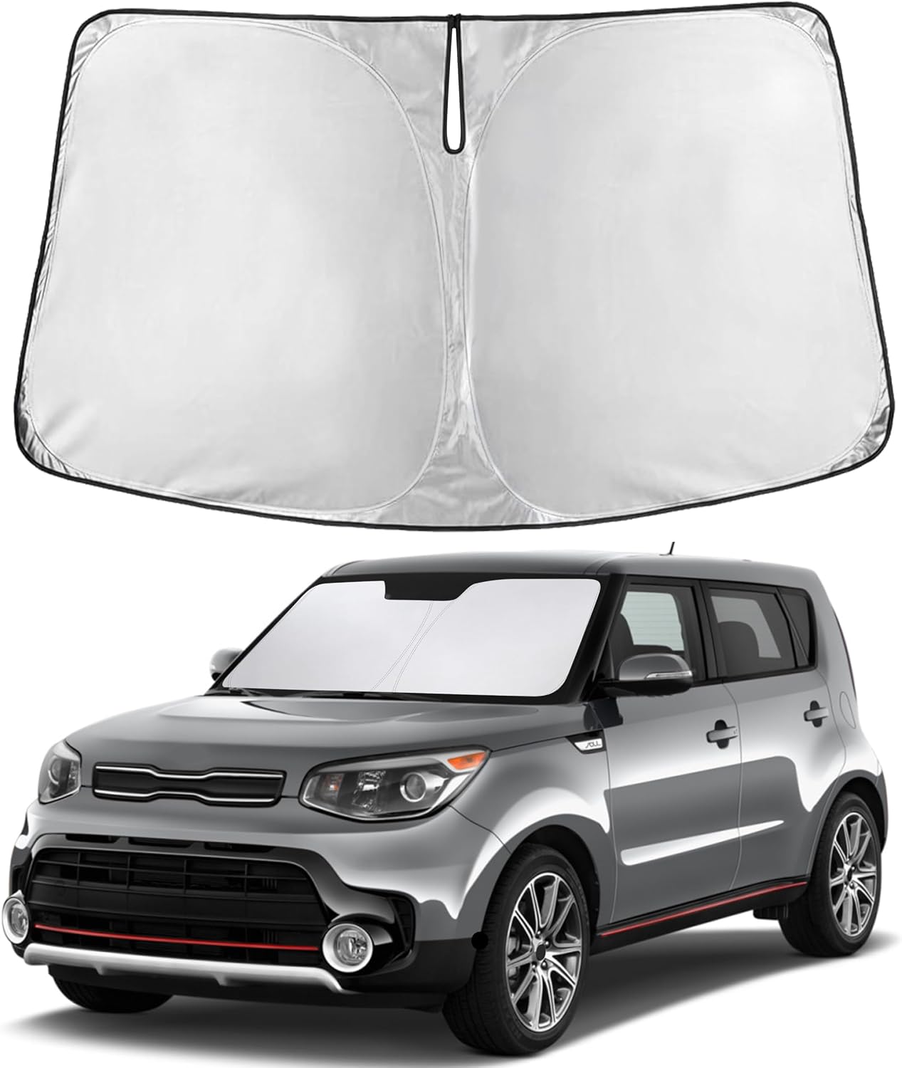 EcoNour Windshield Sunshade Compatible for Kia Soul 2014-2017 2018 2019