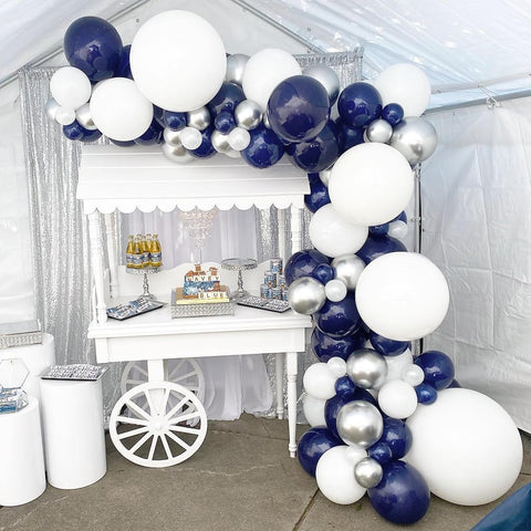 Awenztech 122pcs Navy Blue Latex Balloons in 18 12 10 5 inches