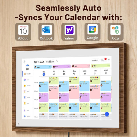 10.1" Digital Calendar Wall Touch Screen, No-Subscription, Smart Calendar