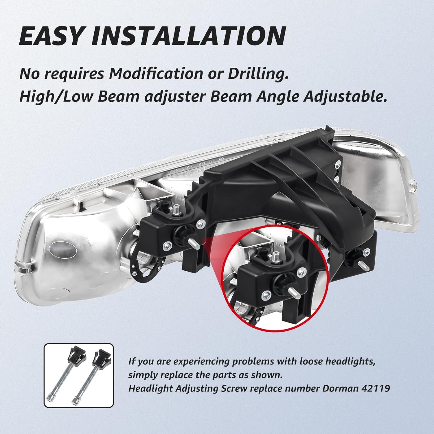 Headlights Assembly Compatible with 1999 2000 2001 2002 Chevy Silverado,