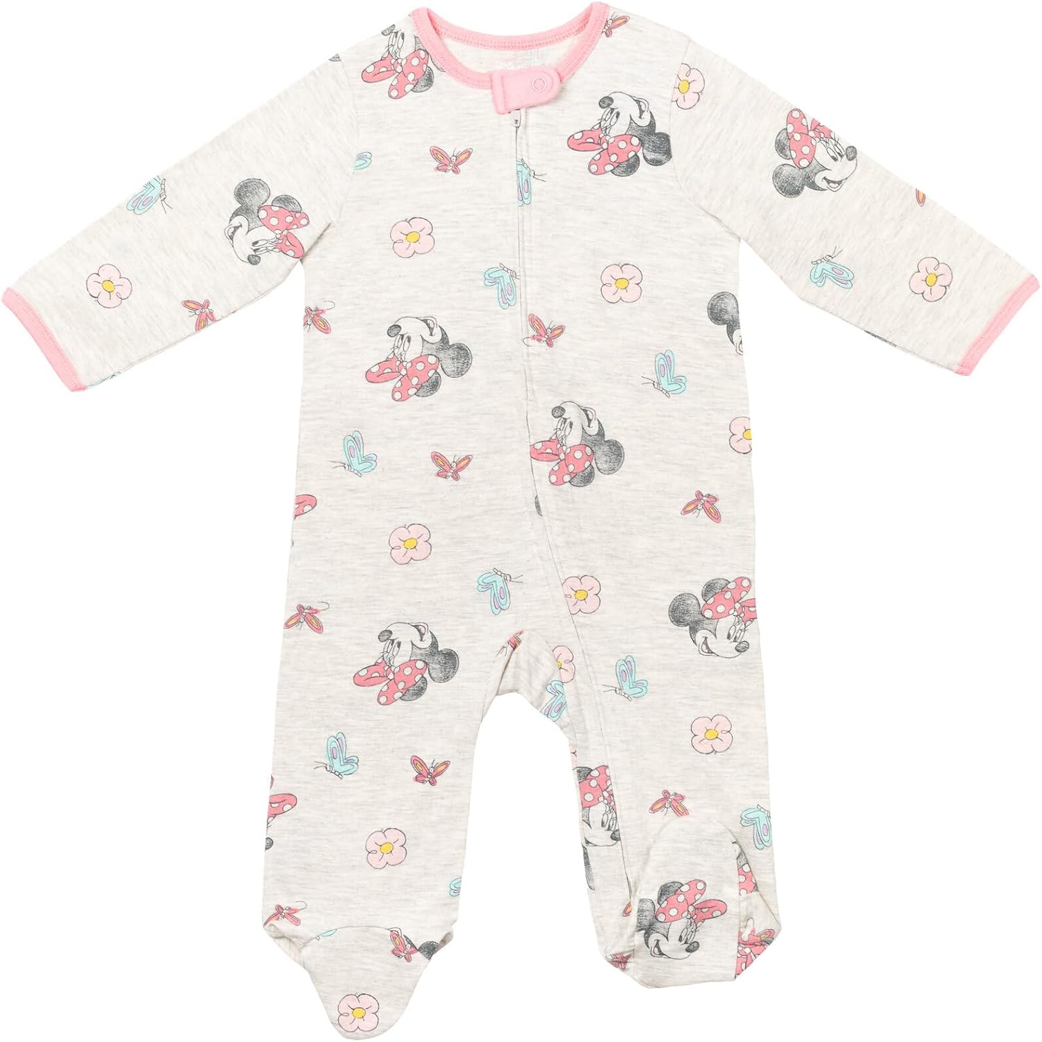Disney Baby Girls' 2-Pack Footed Sleep N' Play Newborn to Infant