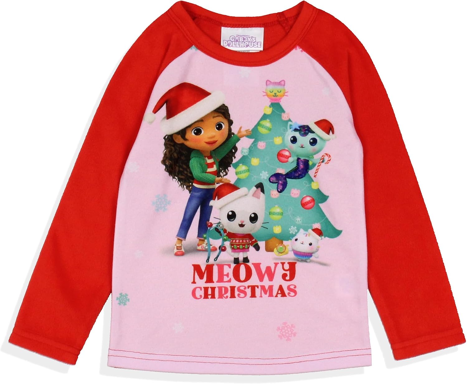 Gabby's Dollhouse Toddler Girls' Meowy Christmas Show Sleep Pajama Set