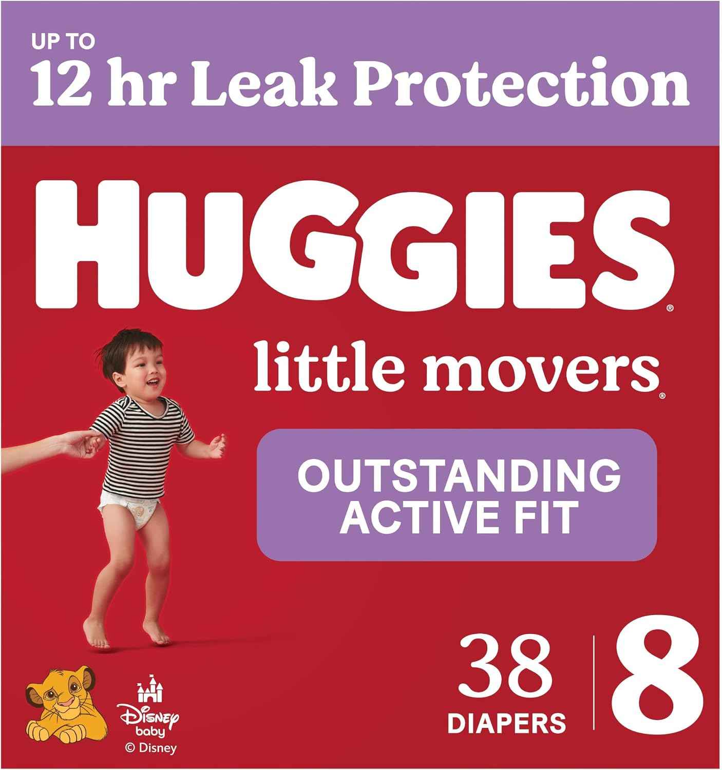 Huggies Little Movers Diapers Size 8, 38 Count