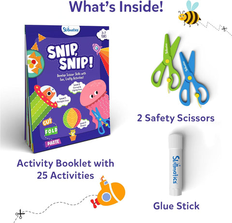 Skillmatics Snip Snip, Scissor Skills, Felt Craft Activity, Gift for Kids