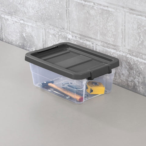 Sterilite Modular Stacker Box with Latching Lid, 16 Quart, 12-Pack