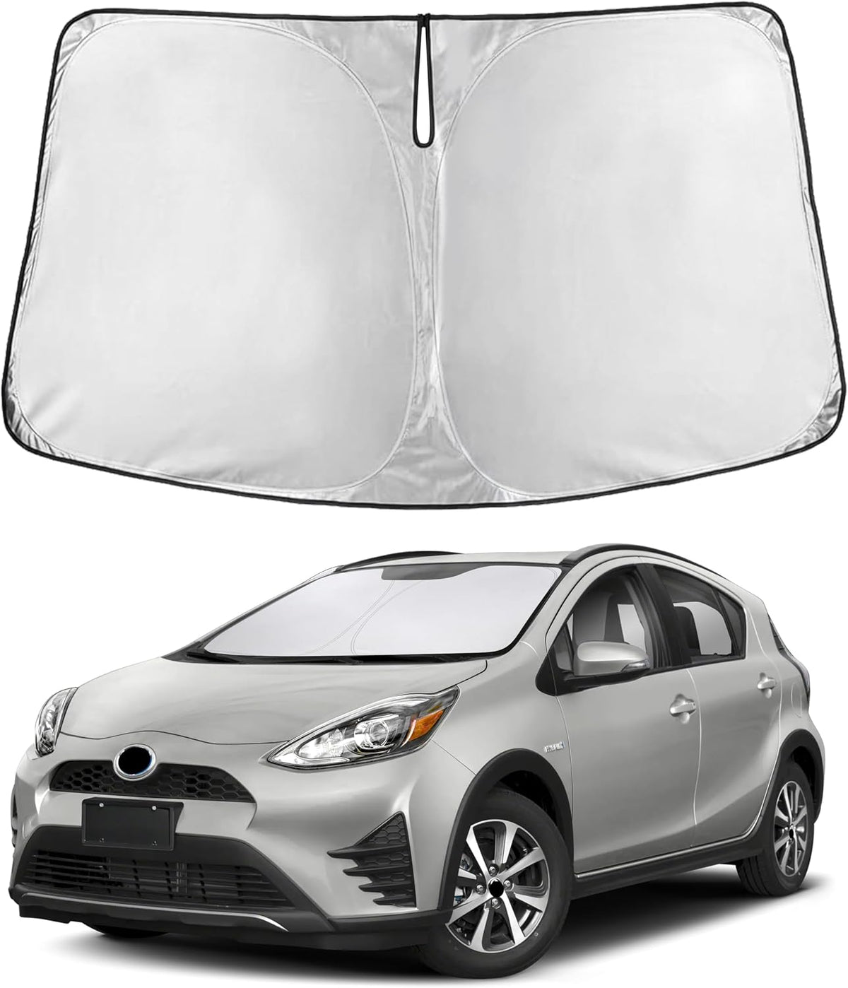 EcoNour Windshield Sunshade Compatible for Toyota Prius C 2012-2018 2019