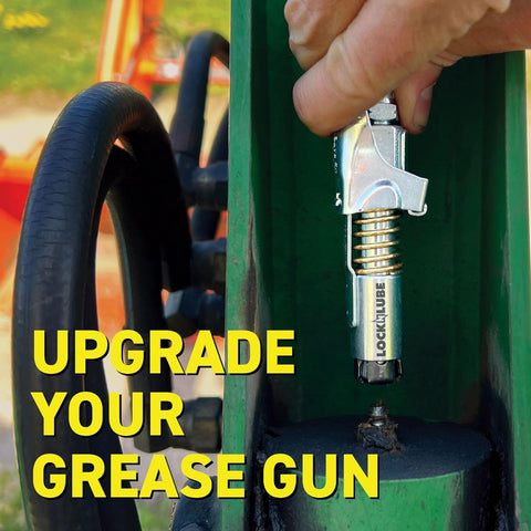 LockNLube Grease Coupler 1/8" NPT - Universal - Locking Grease Gun Coupler, 10,000 PSI