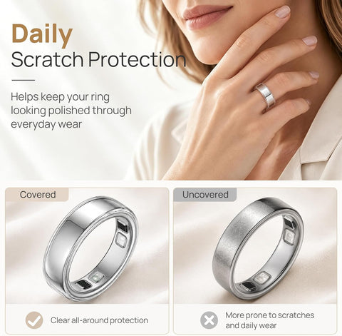 3 Pack Clear Ring Cover Compatible with Oura Ring 5