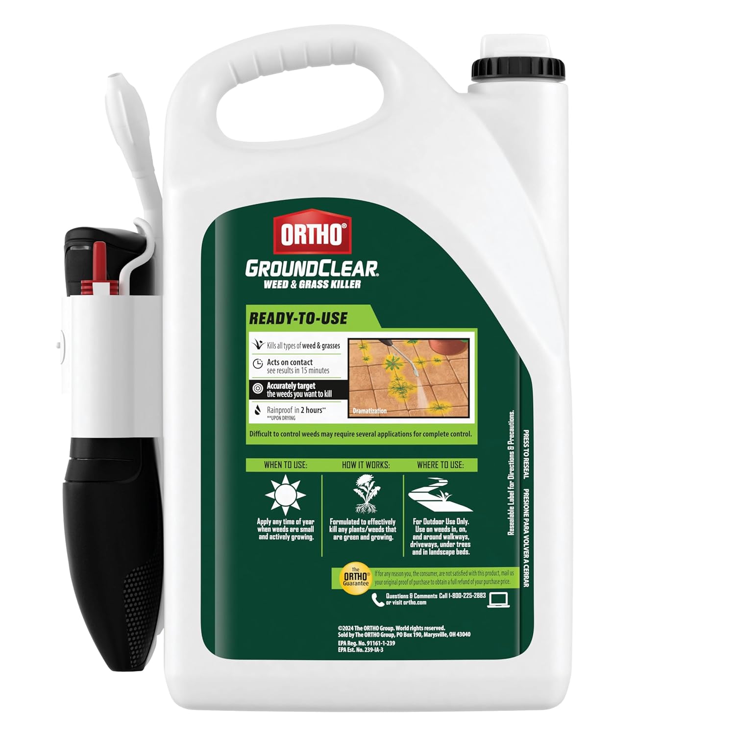 Ortho GroundClear Weed & Grass Killer with Comfort Wand, 1 gal.
