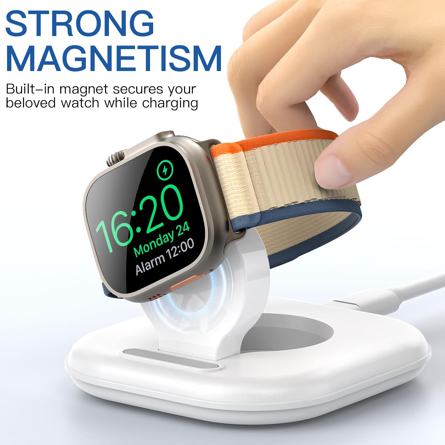 for Apple Watch Charger Stand, Magnetic Fast Charging Dock Portable Design