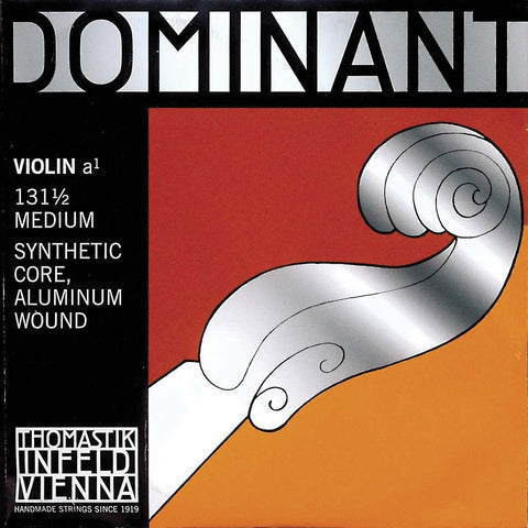 Thomastik-Infeld Dominant Violin String Set, 3/4 Size, Medium Tension - 135B.34 - Synthetic Core A, D, G with Steel E, Removable Ball - Clear & Balanced Tone, The Reference Standard for Violin