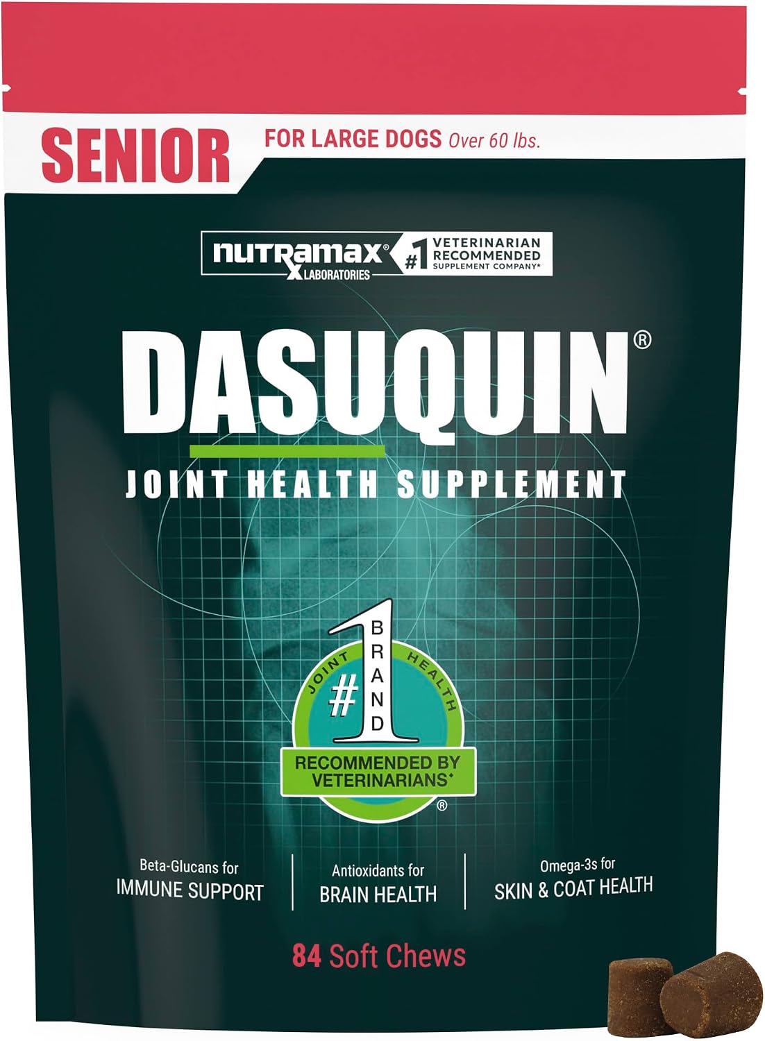 Nutramax Dasuquin Senior Joint Supplement for Large Dogs Soft Chews 84ct