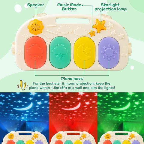 Baby Gyms Play Mats, Tummy Time Mat Toys, Infant Play Mat and Activity Gym, Baby Play Piano Gym Mat, Play Mats for Babies Newborns and Toddlers, Baby Activity Mat Toys 0-3-6-12 Months