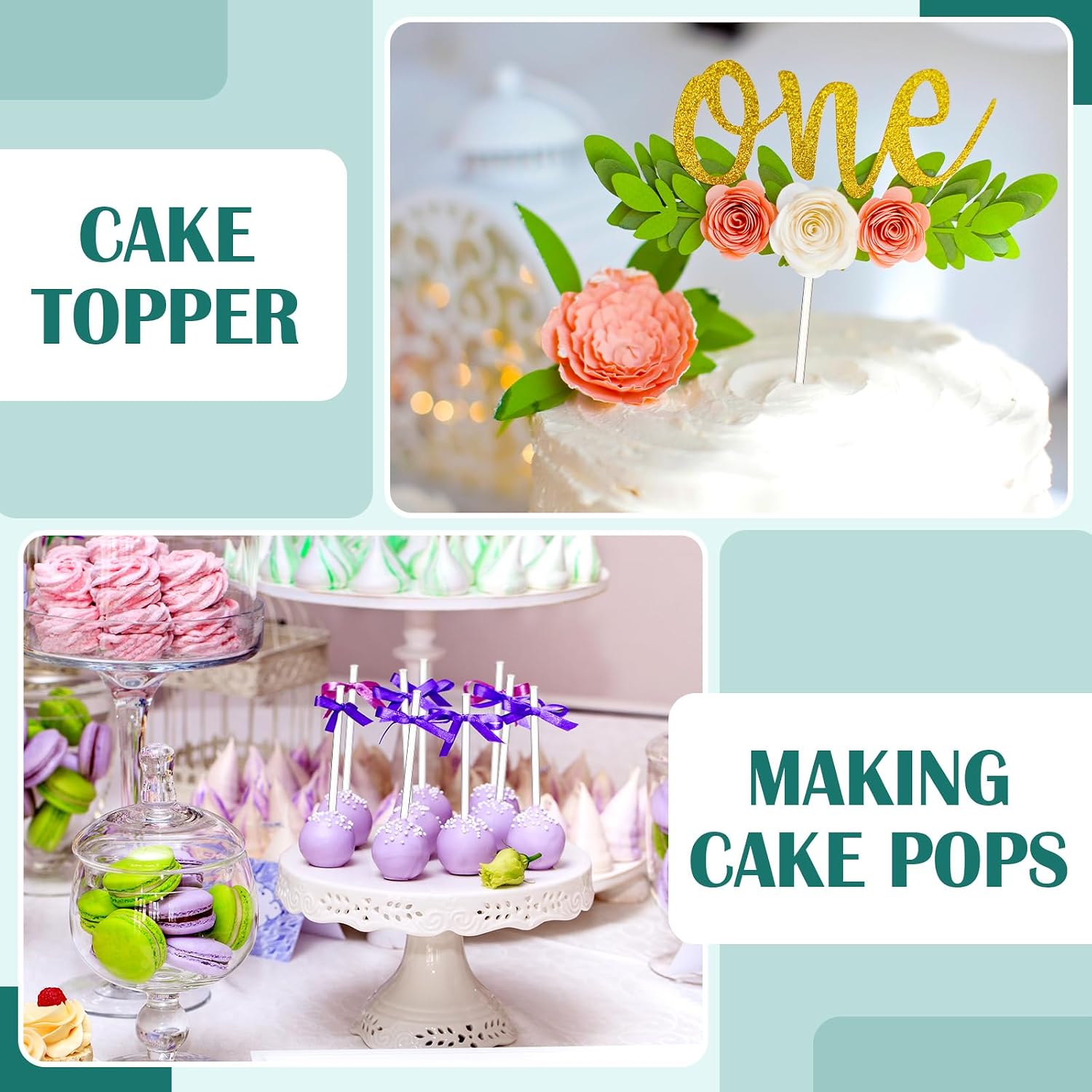 Zopeal 200 Pcs Acrylic Lollipop Stick Cake Pop Rod, 10 x 0.12 Inches, Clear