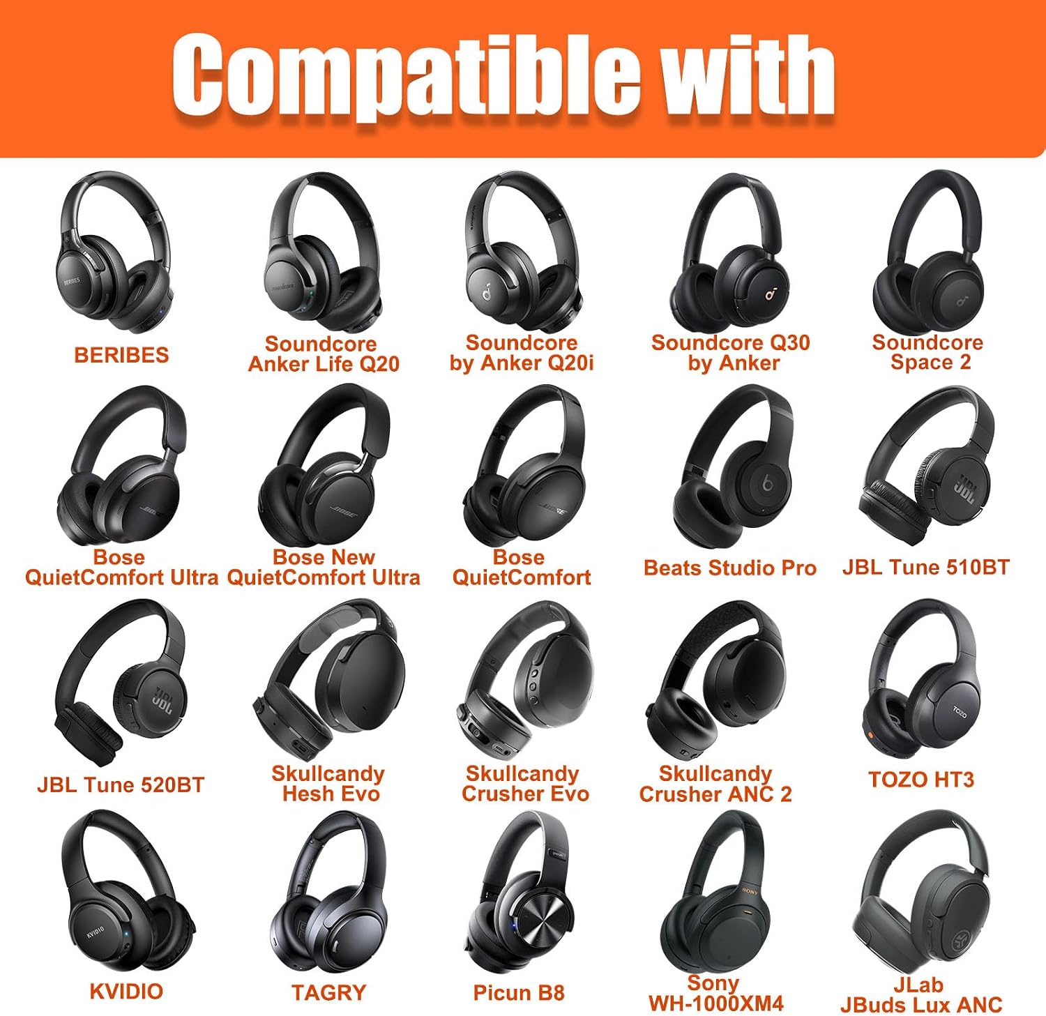 Headphone Headset Case for Folding Headphone, Deep Purple