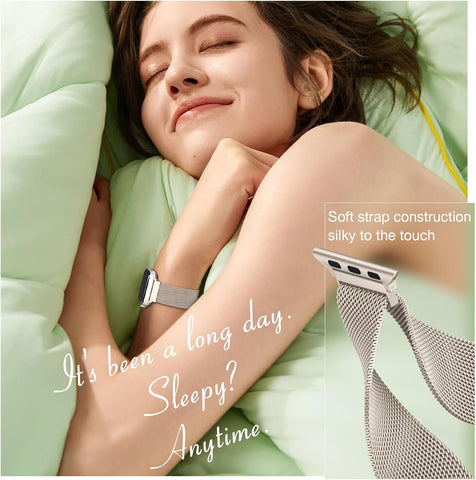 BELONGME 3 Pack Mesh Loop Compatible with Apple Watch Bands for Women Men