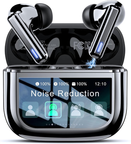 ZIUTY Wireless Earbuds, ANC ENC Noise Cancelling Ear Buds with Touch Screen